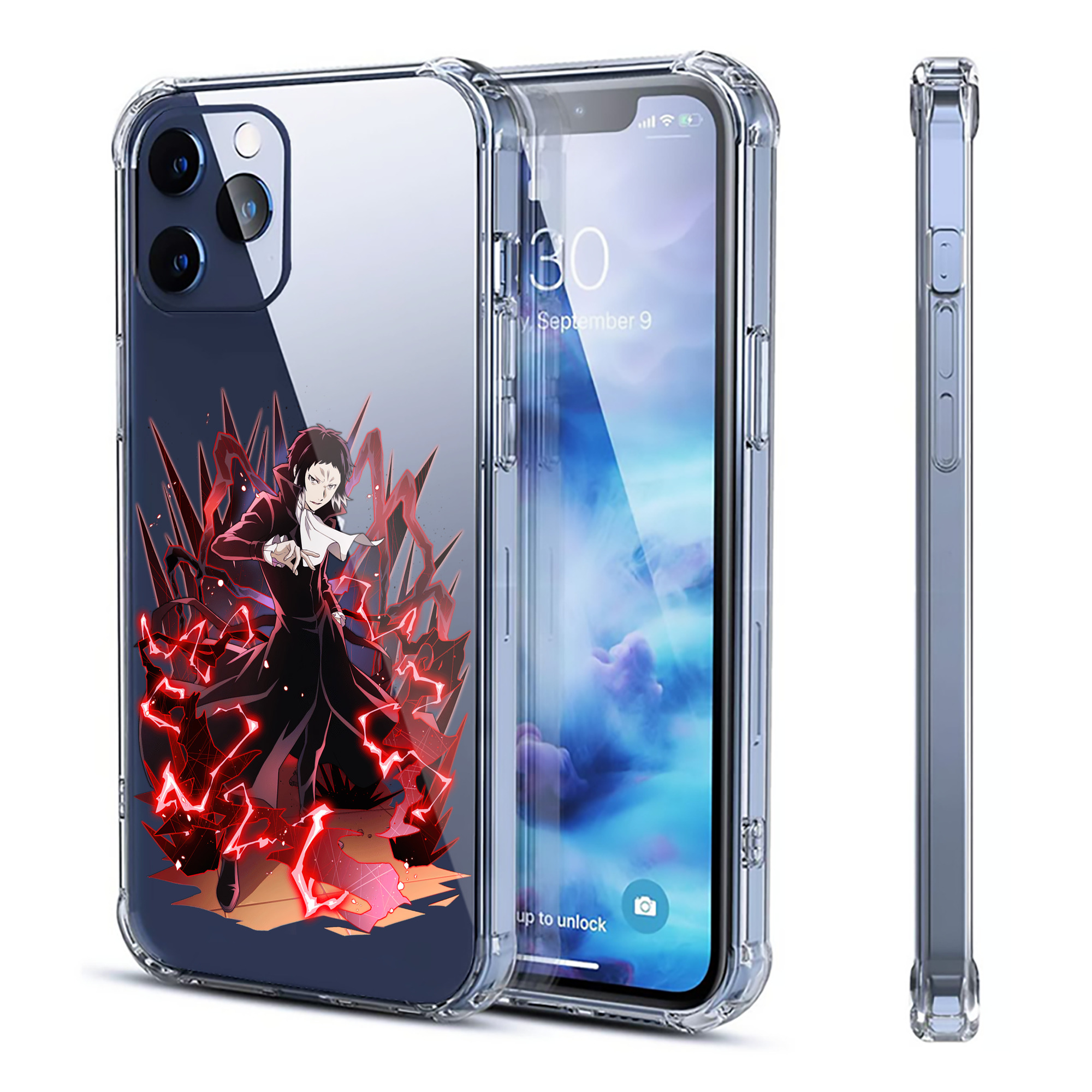 （画像用） 文豪ストレイドッグス Bungo Stray Dogs 【iPhone 12シリーズ対応】透明スマホケース（クリアソフトケース）